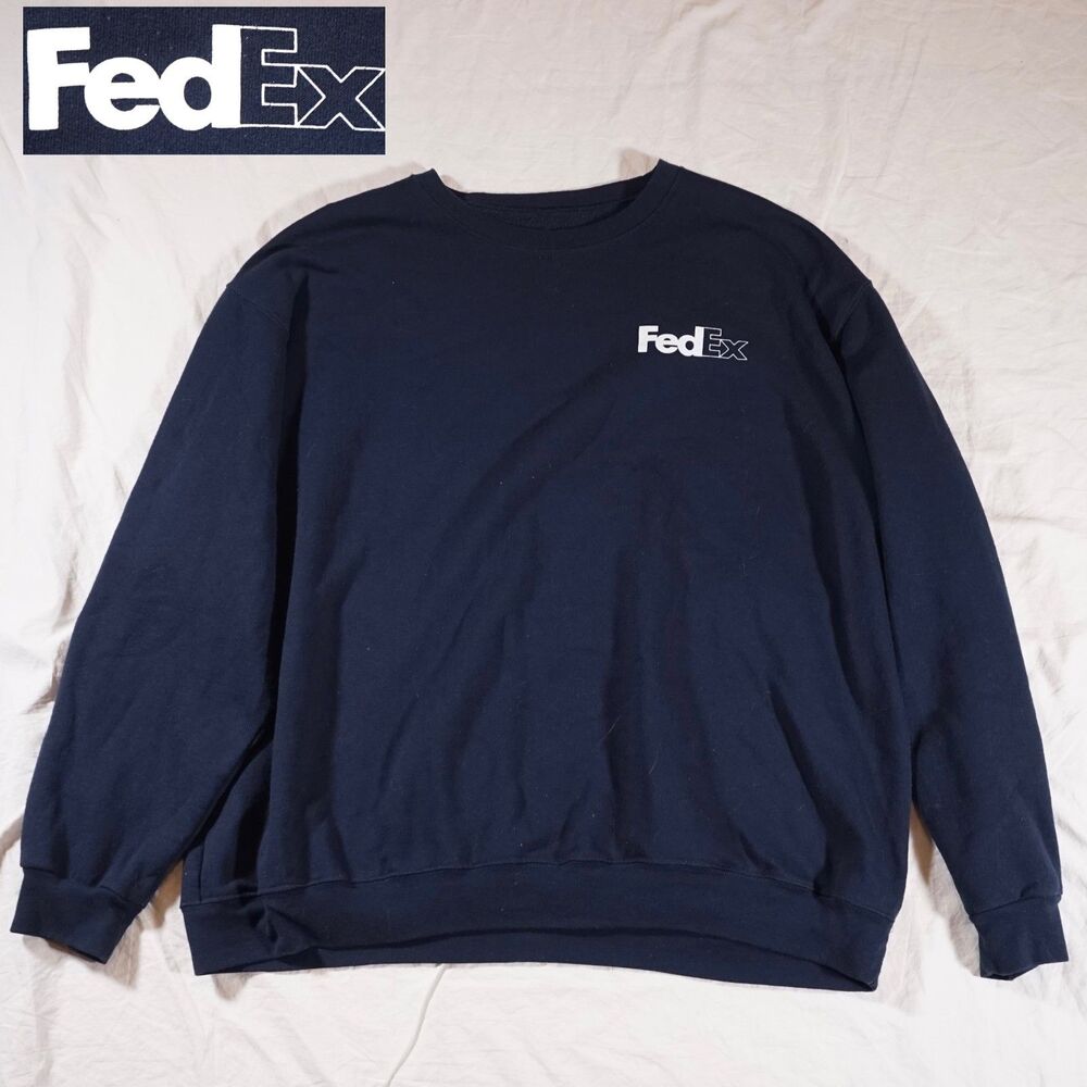 FedEx Logo Crewneck Sweatshirt Workwear Mens 2XL